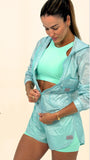 Windbreaker Corta Vento Pocket Aqua Marine