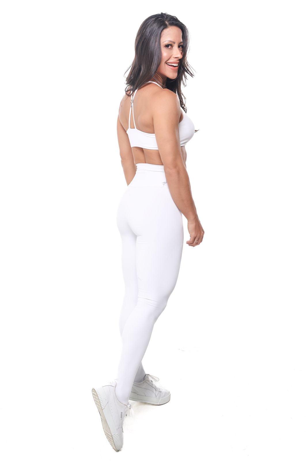 Legging Glossy Branco Fosco - LubyLu