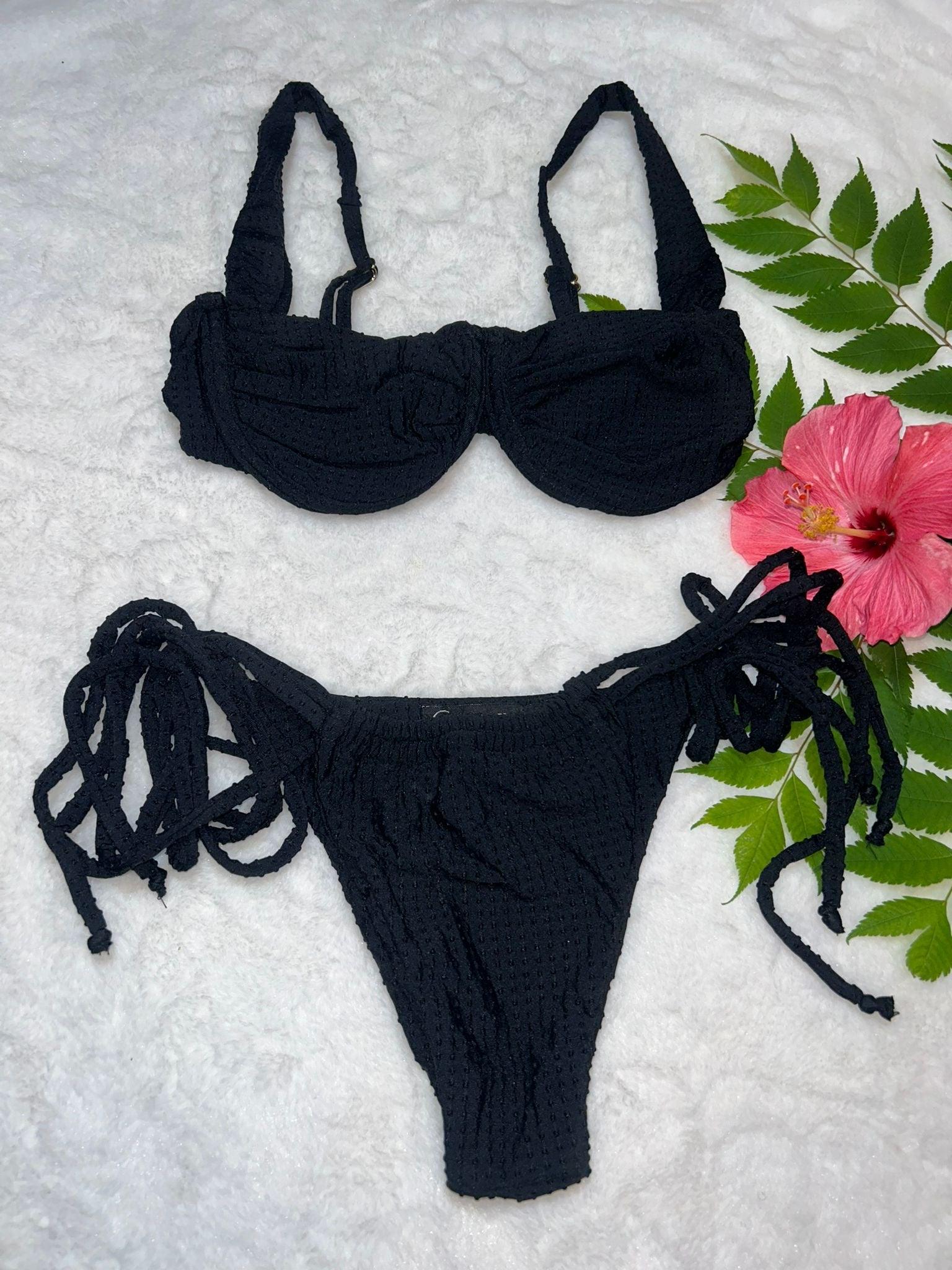 Bikini Black Bow - LubyLu