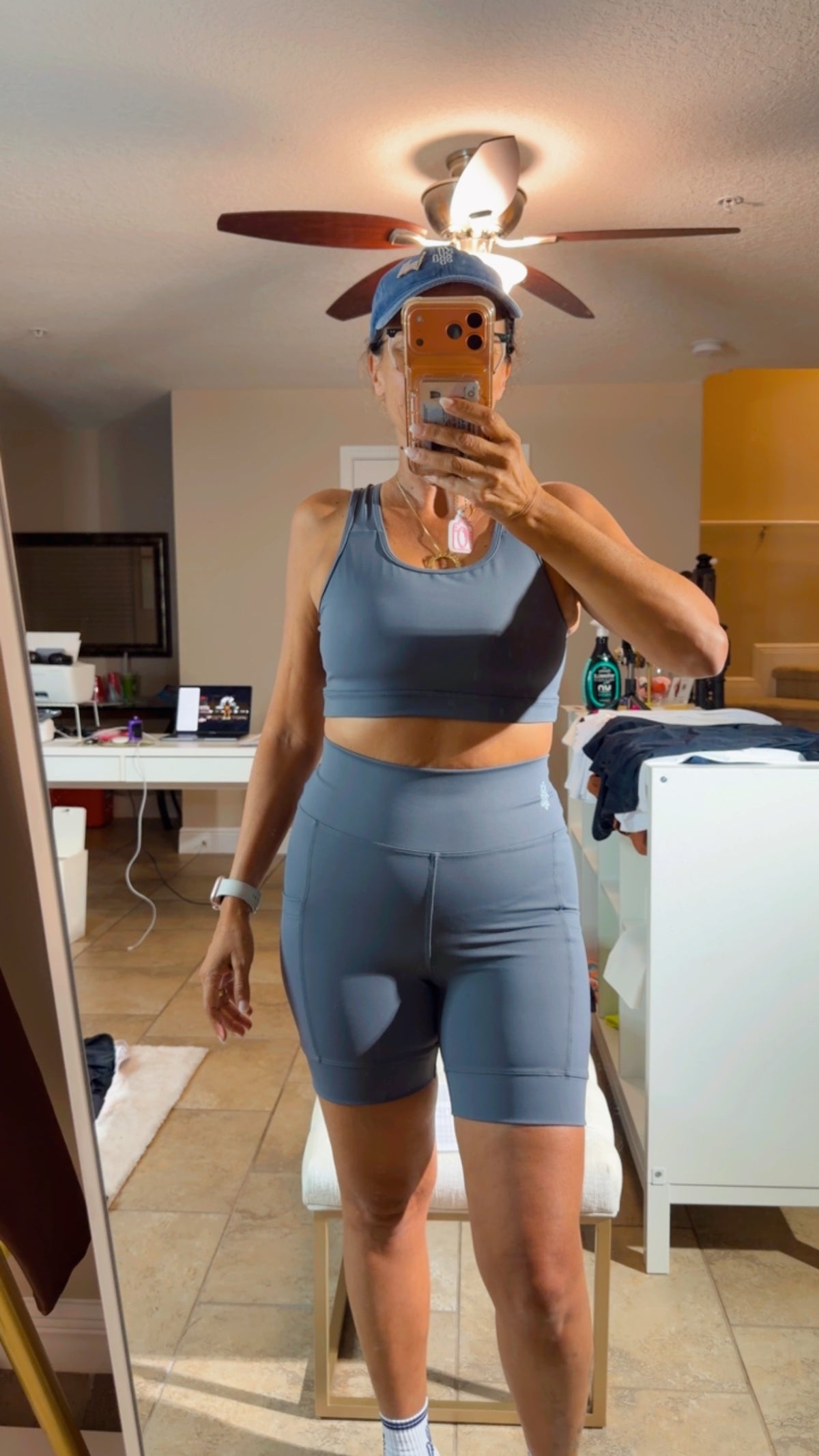 Leme Shorts Set Bossa - Sky Gray