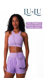 Top Trapézio Glossy Lilac
