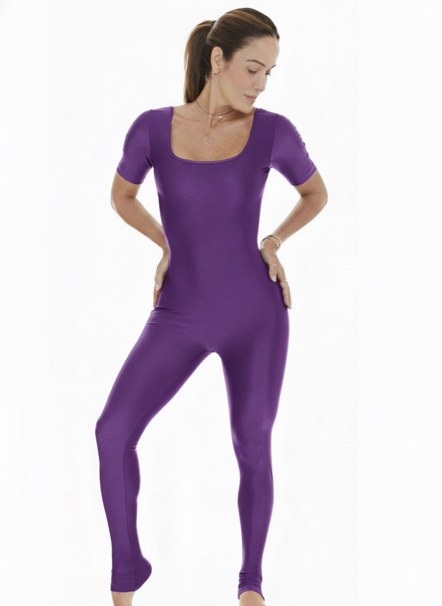 Long Jumpsuit Glossy Purple