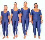 Long Jumpsuit Glossy Blue Jeans