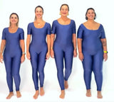 Long Jumpsuit Glossy Blue Jeans
