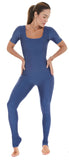 Long Jumpsuit Glossy Blue Jeans