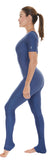 Long Jumpsuit Glossy Blue Jeans