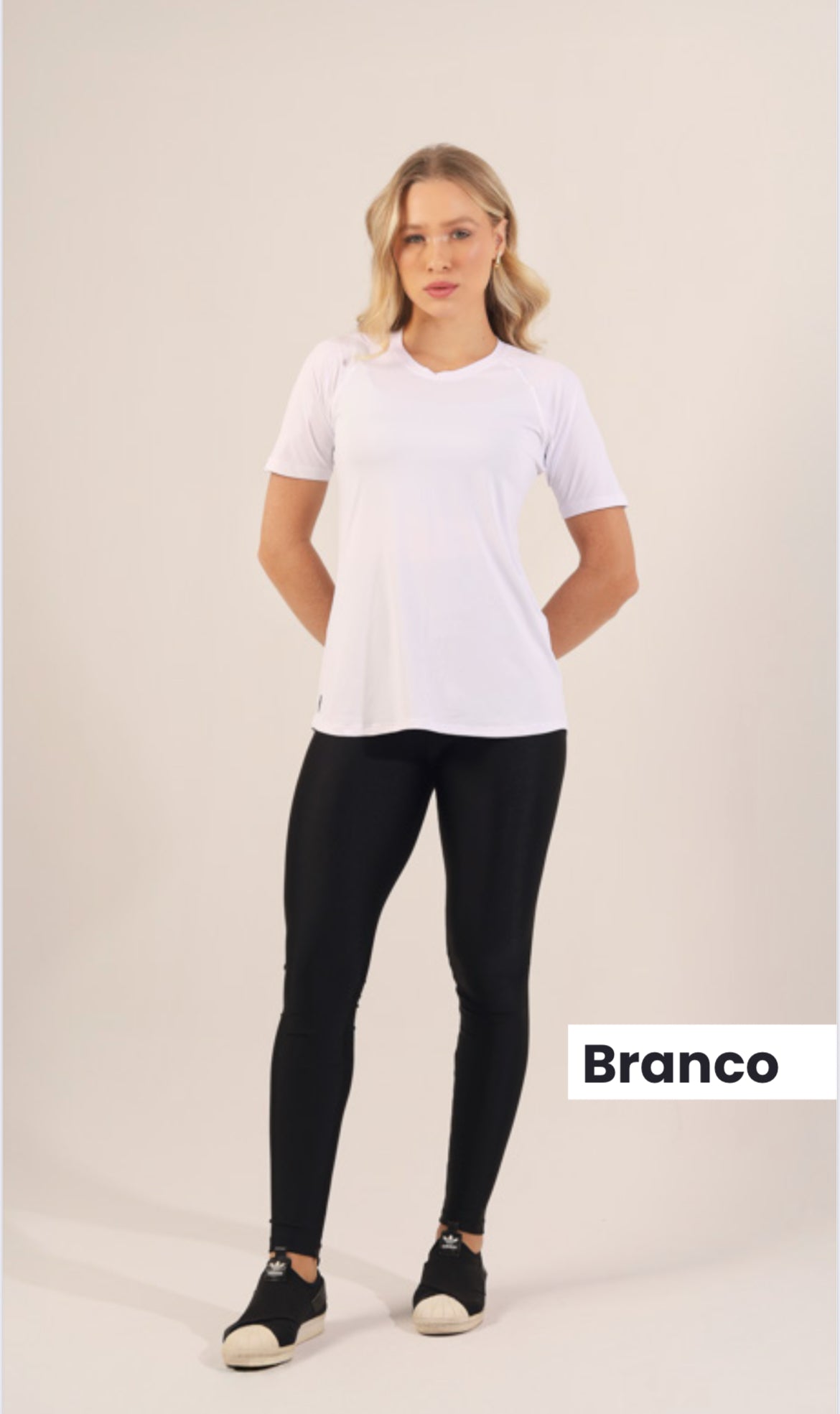 T-Shirt Glossy Raglan Branca
