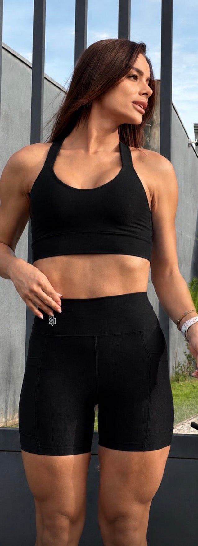 Arpoador Braided Shorts Set - Black