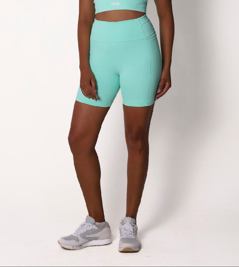 Shorts Race Glossy Aqua Marine