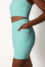 Shorts Race Glossy Aqua Marine