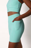 Shorts Race Glossy Aqua Marine