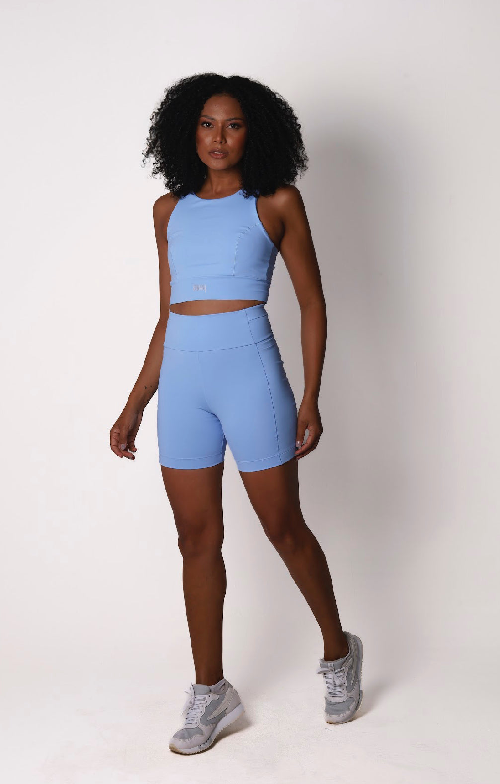 Shorts Race Glossy Baby Blue
