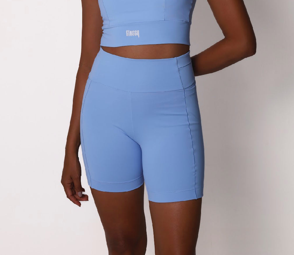 Shorts Race Glossy Baby Blue