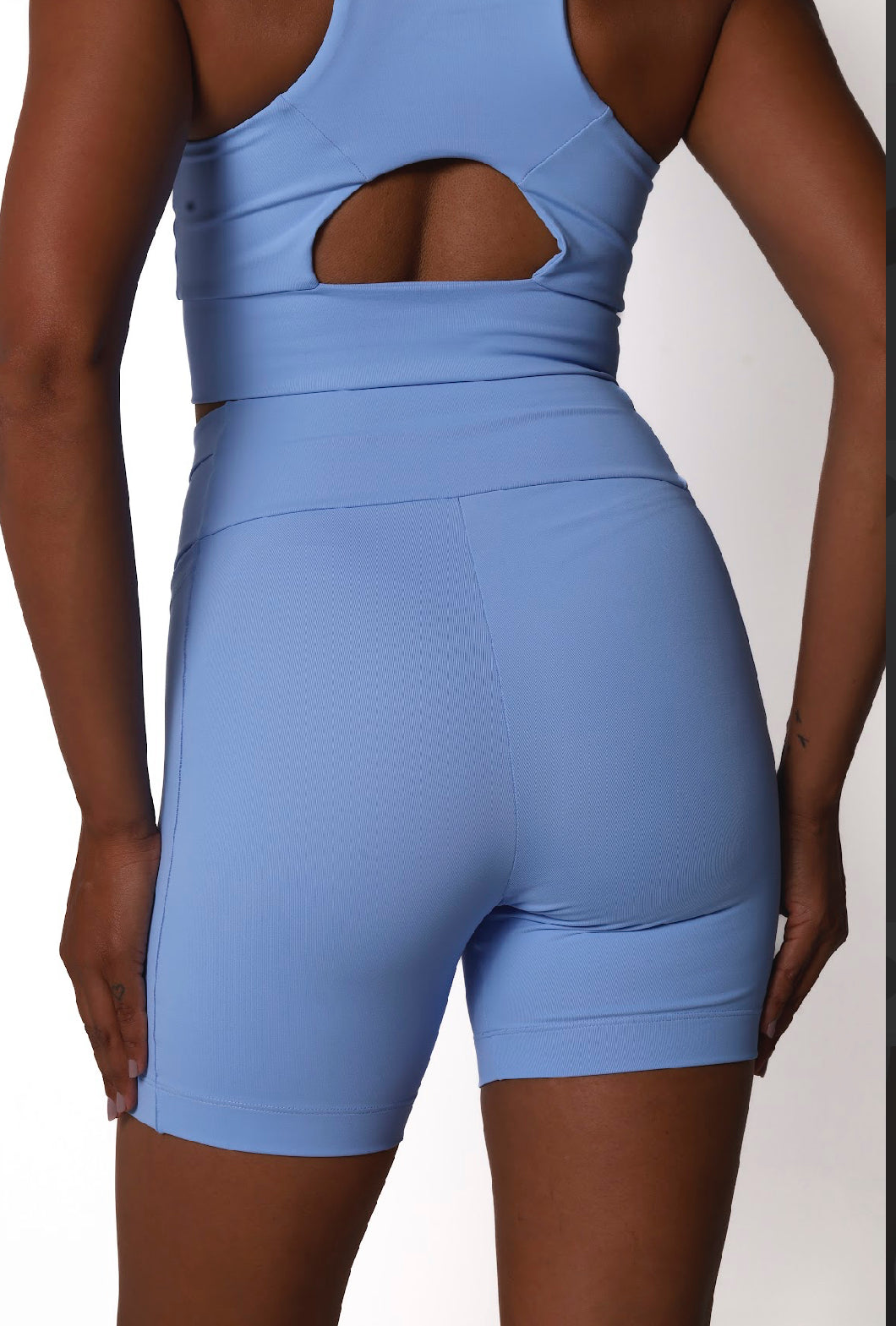 Shorts Race Glossy Baby Blue
