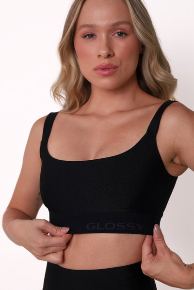 Top Glossy Preto/Preto