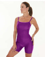 Short Jumpsuit Glossy Purple - LubyLu