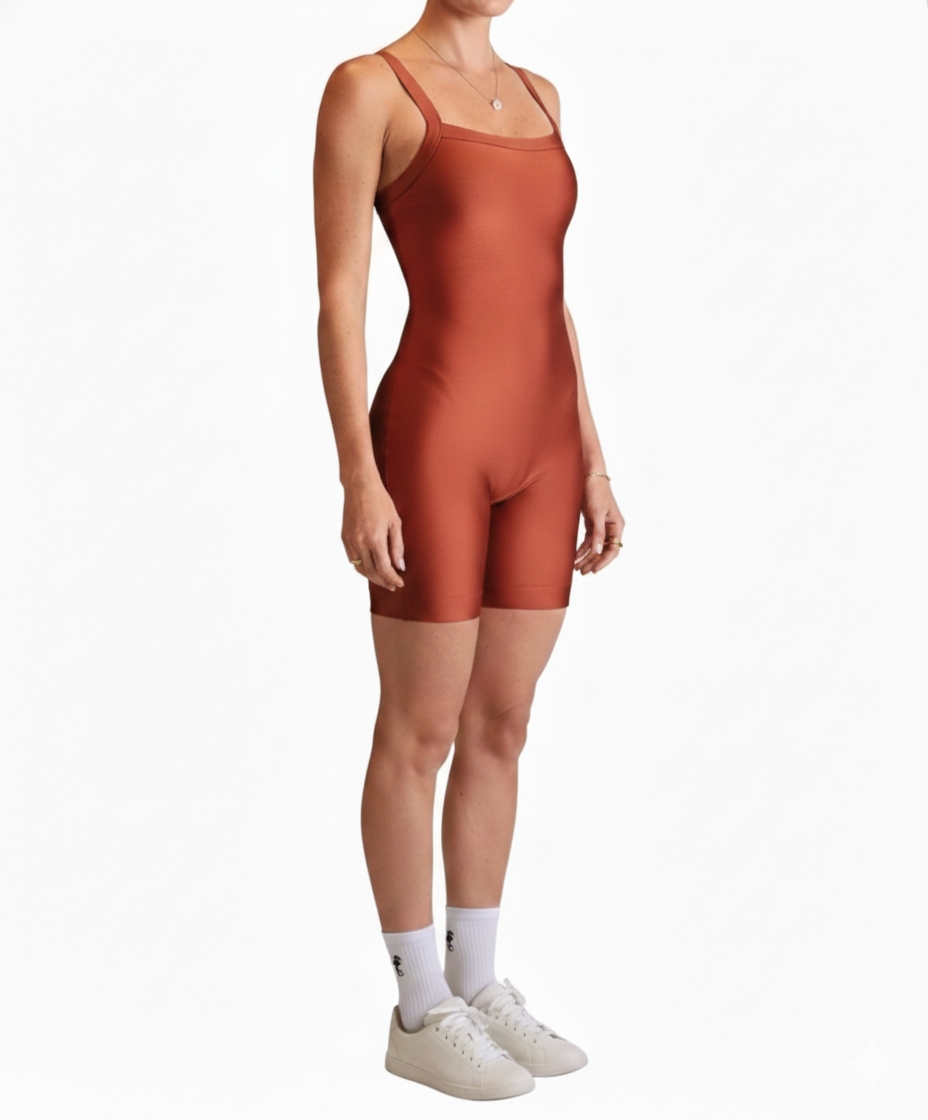 Short Jumpsuit Glossy Liquor