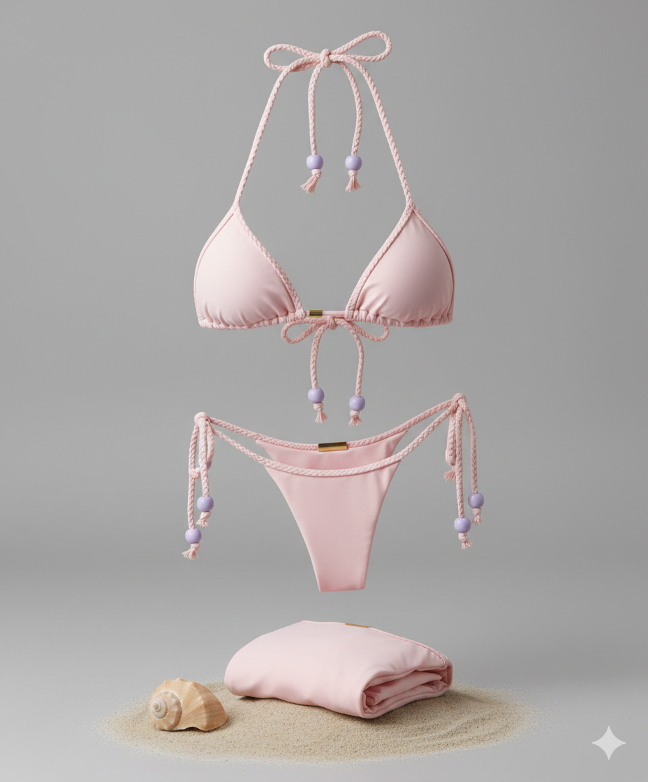 Bikini Trança Rosé - Premium Brazilian Swimwear