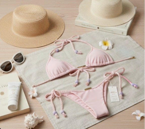 Bikini Trança Rosé - Premium Brazilian Swimwear