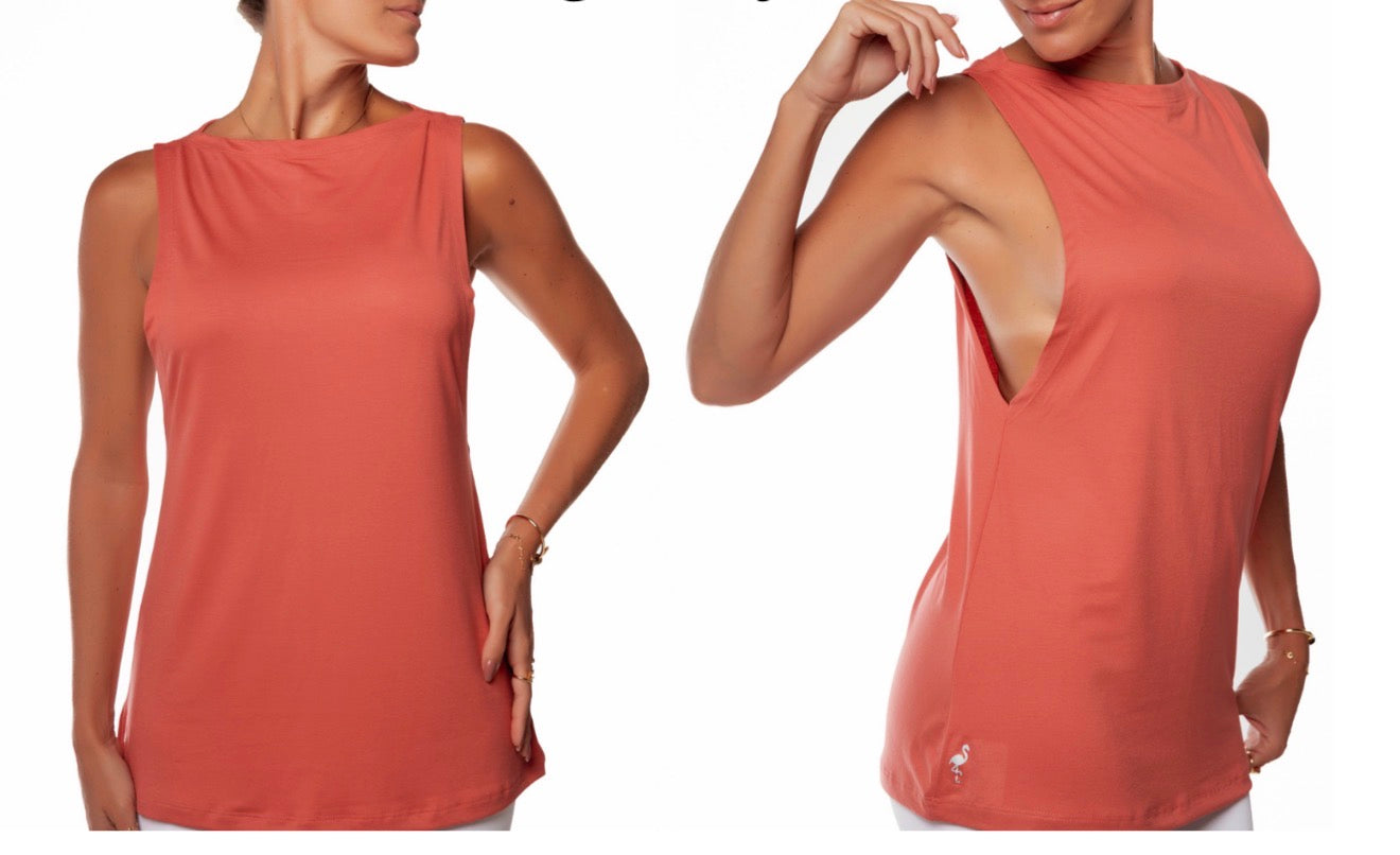 Oversized Tank Top Glossy - Madras