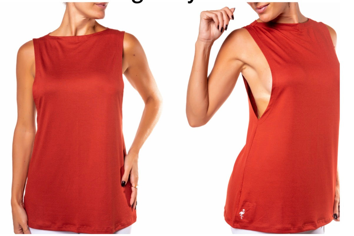 Oversized Tank Top Glossy - Liquor