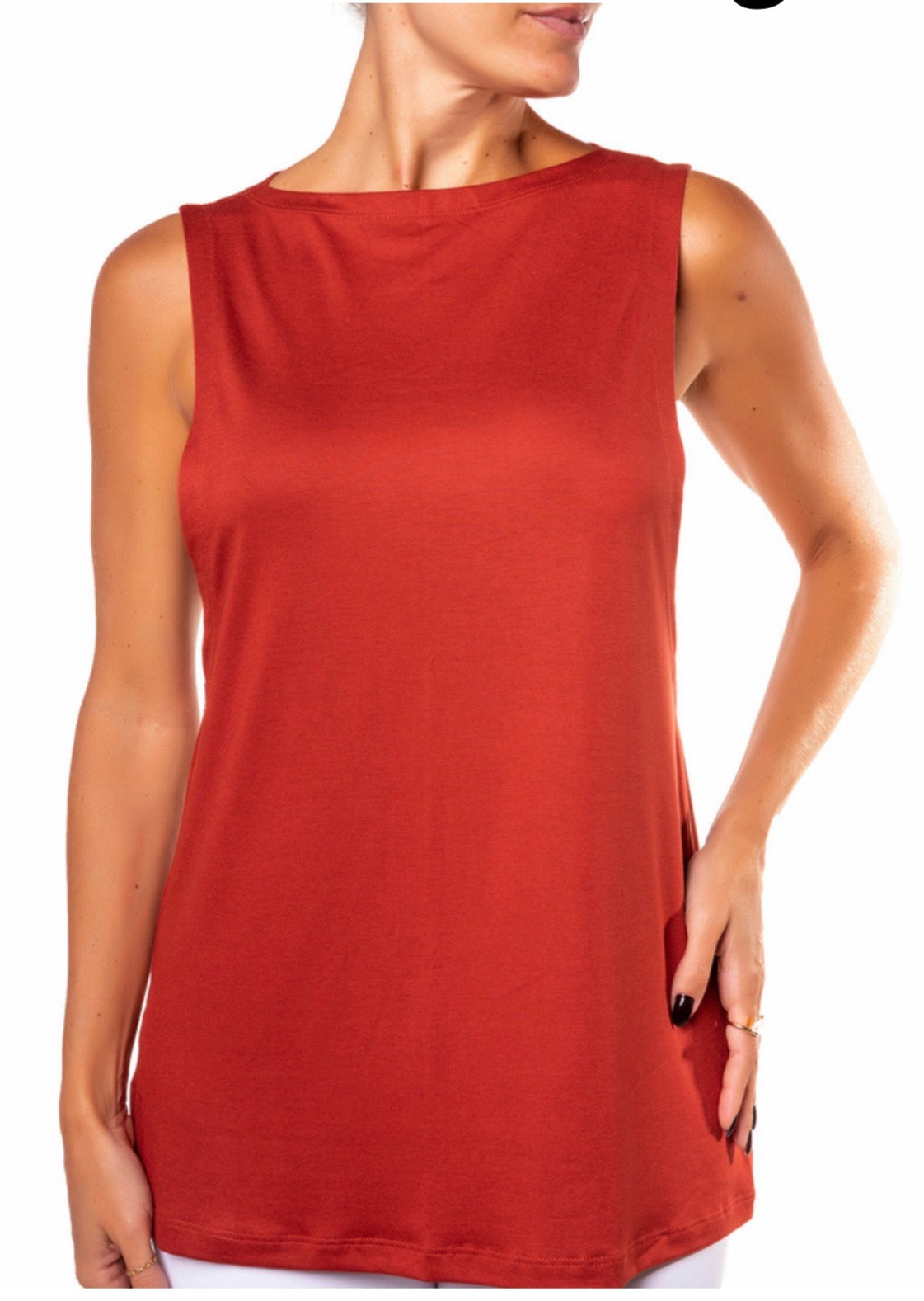 Oversized Tank Top Glossy - Liquor