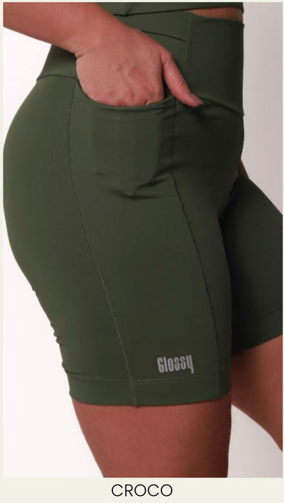 Shorts Race Glossy Croco