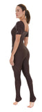 Long Jumpsuit Glossy Café - LubyLu