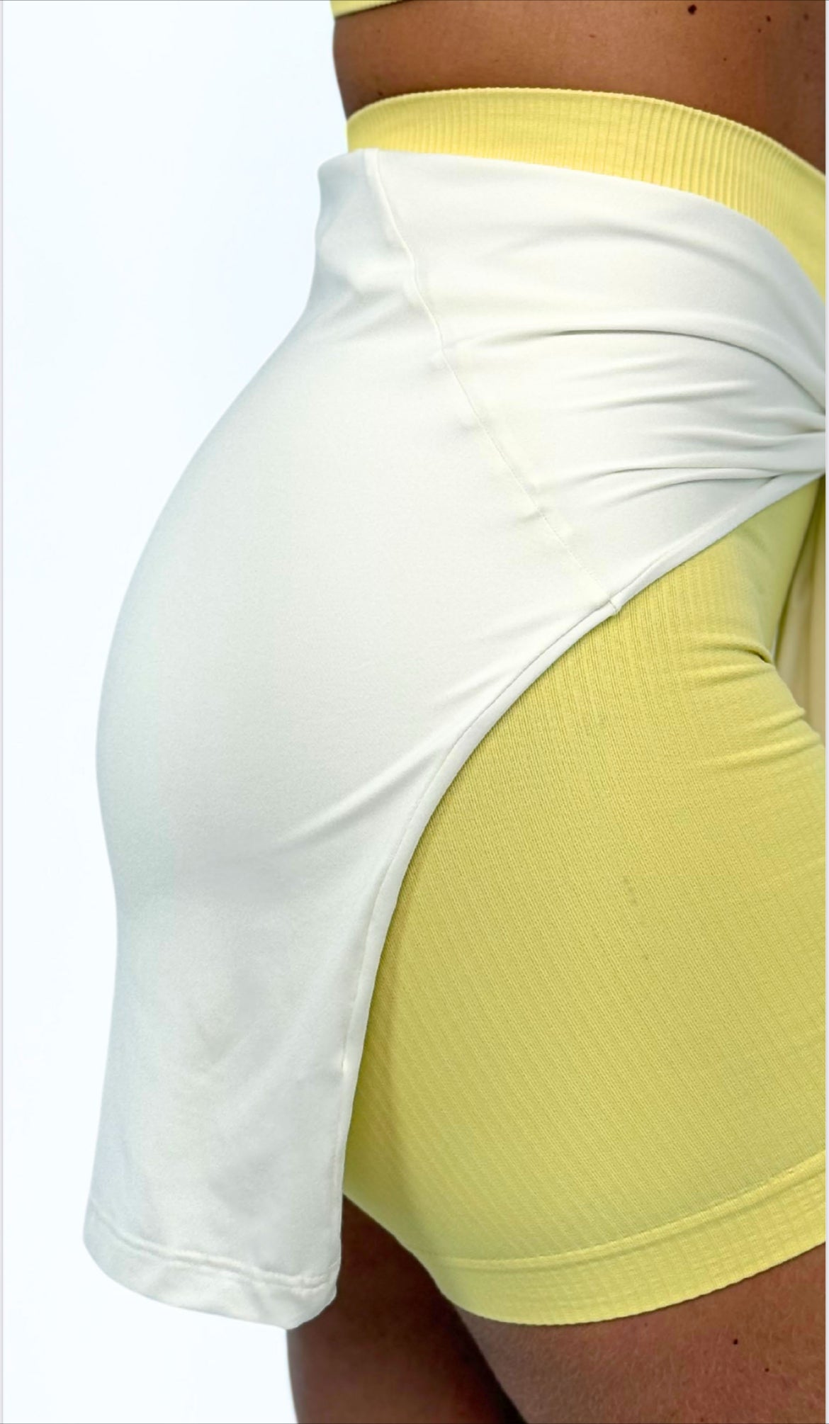 Cropped Top & Skirt Set Dryfit - Off White