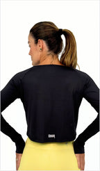 2-in-1 Wrap Crop - Black