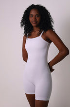 Short Jumpsuit Glossy White