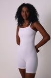 Short Jumpsuit Glossy White