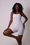Short Jumpsuit Glossy White
