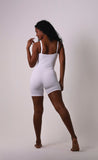 Short Jumpsuit Glossy White