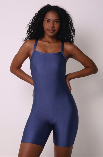 Short Jumpsuit Glossy Blue Jeans