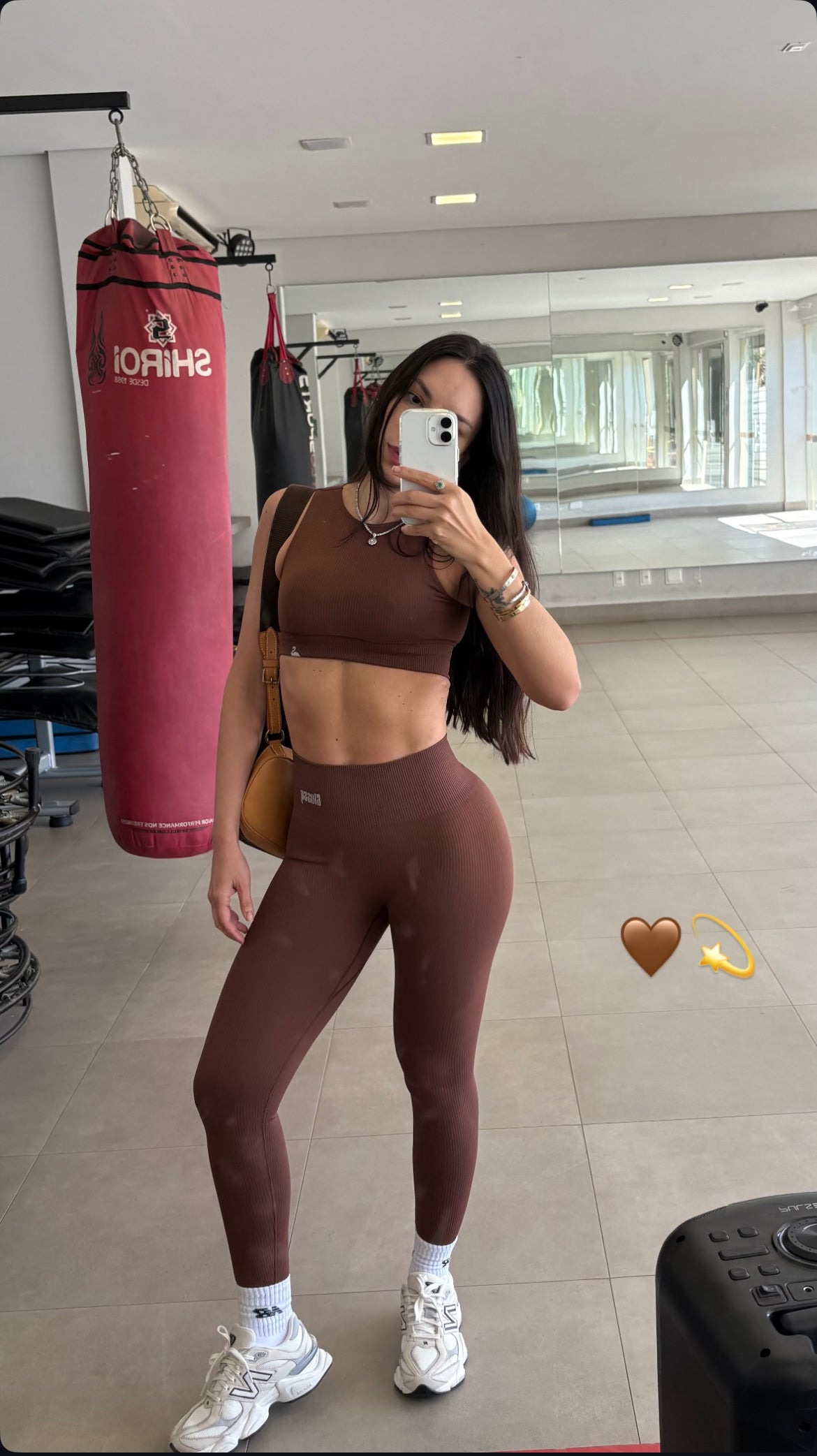 Legging Seamless Glossy Coffee