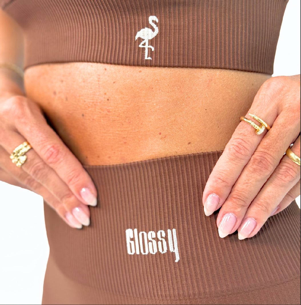 Shorts Seamless Glossy Coffee