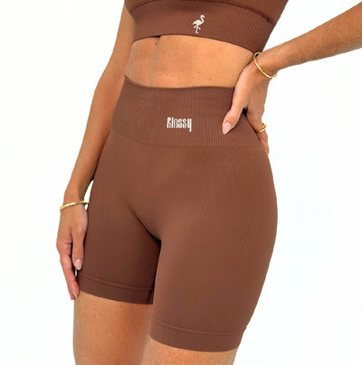 Shorts Seamless Glossy Coffee