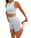 Shorts Seamless Glossy Baby Blue