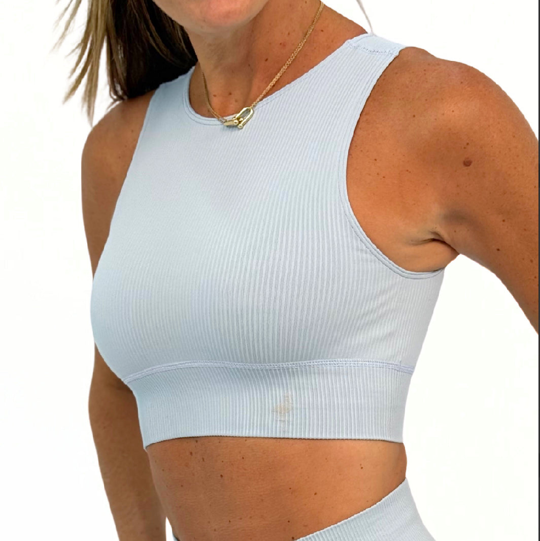 Top Seamless Glossy Baby Blue