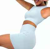 Shorts Seamless Glossy Baby Blue