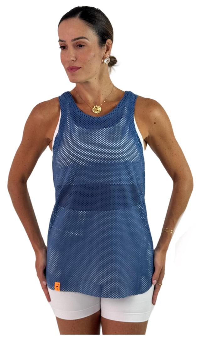 Tank Top Regata Tela Blue Jeans - LubyLu