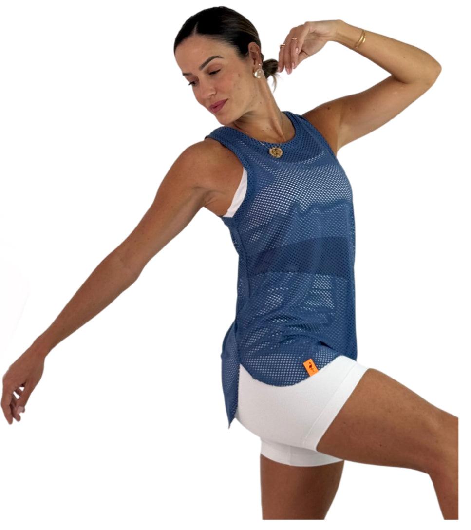 Tank Top Regata Tela Blue Jeans - LubyLu