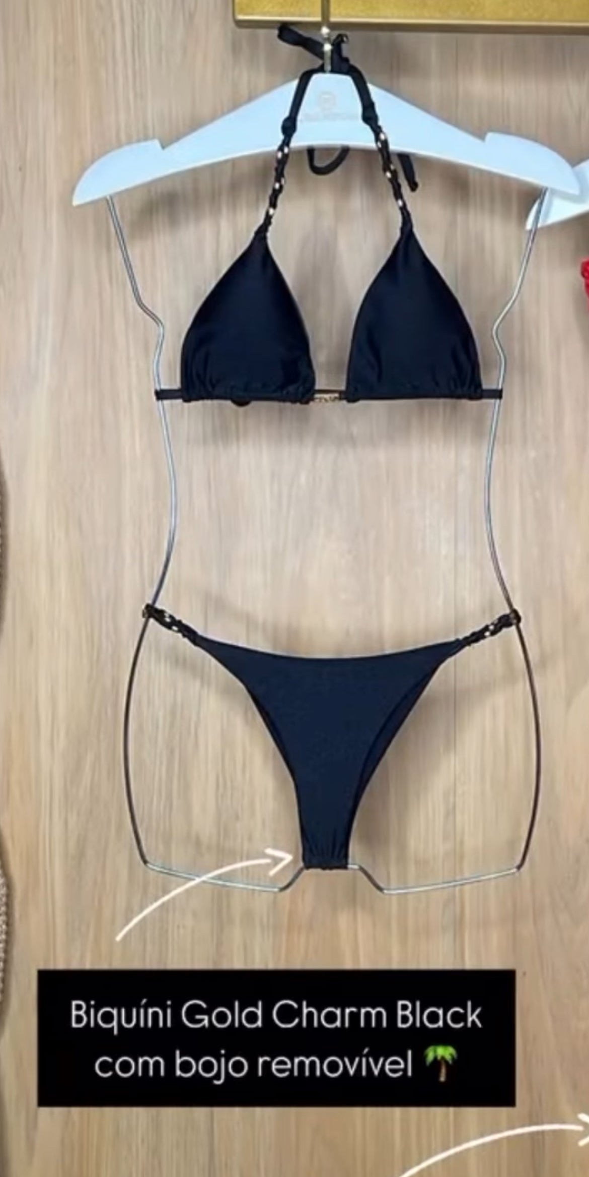 Gold Charm Bikini - Black