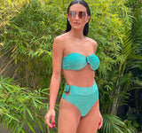 Lurex Hot Pant Bikini - Green