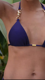 Duo Metal Bikini - Navy