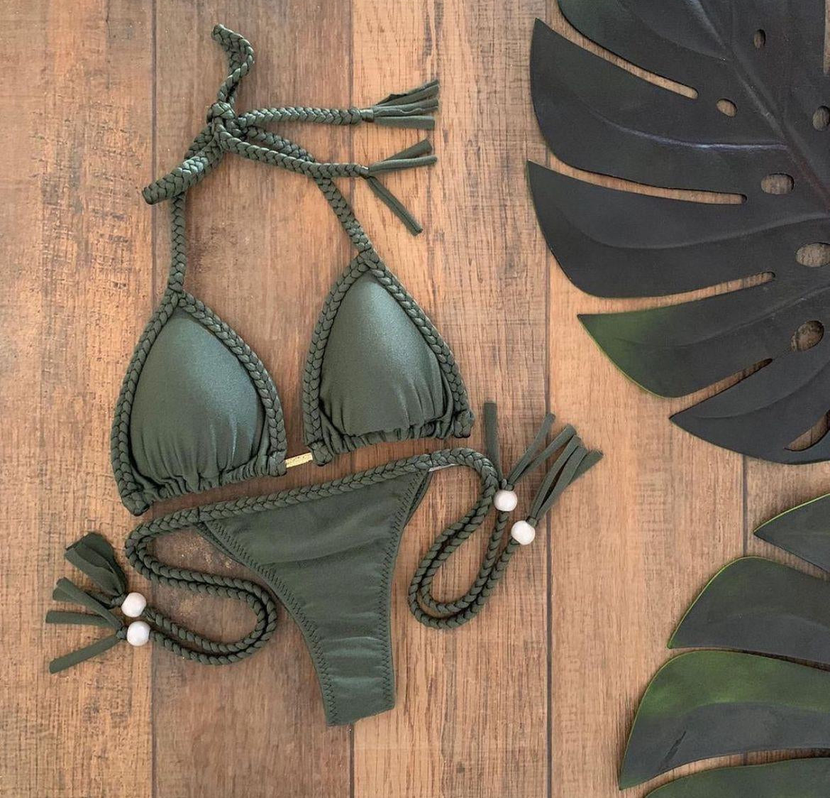 Bikini Trança Military Green