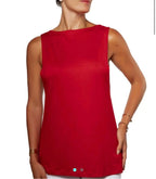 Oversized Tank Top Glossy - Tomato