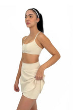 Breeze Draped Top Glossy - Areia