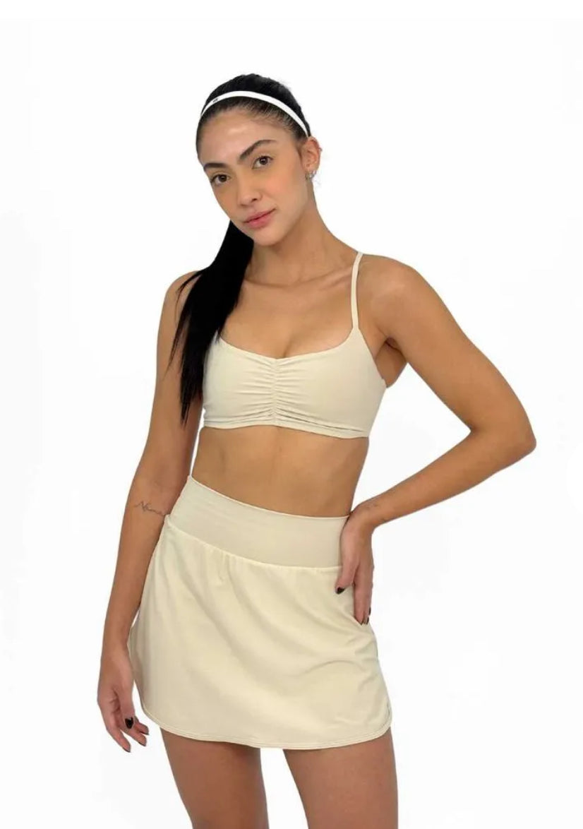 Breeze Draped Top Glossy - Areia
